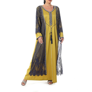 Elegante Vestido Jalabiya Estilo Dubái para Mujer, Holgado y Cómodo, Traje Islámico Maxi para Ramadán y Eid - Product Image 3