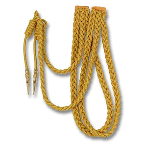 OEM Custom Gold Bullion Wire <b>Braided</b> Nylon Metallic Uniform Aiguillette Shoulder Cords Brass Tips Eco-friendly Handmade Outdoor - Product Image 1