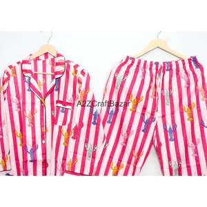 Conjunto de Pijama de Verano para Mujer, Transpirable, 100% Algodón Puro, Estampado de Escorpio, Pantalones de Punto, Camiseta y Shorts - Product Image 6