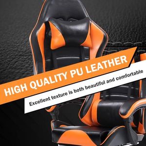 Sedia da Gaming Ergonomica in Pelle PU con Altezza Regolabile e Ruote per Casa, Ufficio o Videogiochi - Product Image 2