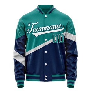 เสื้อแจ็คเก็ตวาร์ซิตี้แบบกำหนดเอง ปักโลโก้ คุณภาพสูง ทำจากผ้าขนสัตว์ แจ็คเก็ตเบสบอล - Product Image 3