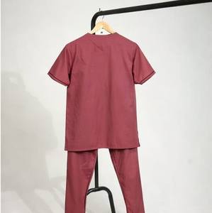 Conjunto de Uniformes Médicos, Blusa con Cuello en V y Camisas, Mezcla de Algodón, Tela Suave y Transpirable, Ropa de Trabajo Unisex para Hospital - Product Image 4