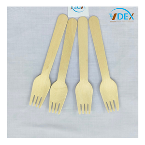 Tenedor de madera biodegradable de calidad superior de 160mm al por mayor, conveniente para disfrutar de postres, platos para llevar, uso de vía aérea bueno - Product Image 5