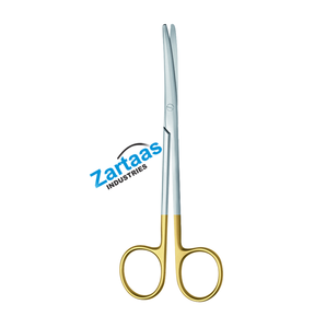 Tijeras de Disección Metzenbaum de Acero Inoxidable de Alta Calidad, Punta Curva y Obtusa, 18 cm, Mango Chapado en Oro, Kit Quirúrgico Clase II CE - Product Image 5