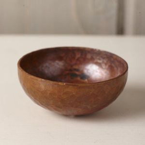 ชามทองแดงแท้ทำมือสำหรับเสิร์ฟอาหารบนโต๊ะอาหารในครัว ใช้ตกแต่ง ใส่ผลไม้สลัด และเก็บผลไม้อบแห้ง - Product Image 2