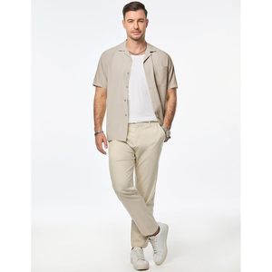 Camisas de Lino 100% Algodón Personalizadas para Hombre, Camisas Casuales de Manga Corta con Botones, Ropa de Playa, Sin Arrugas, Tops de Verano para Vacaciones en la Playa - Product Image 2