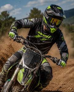 Guantes de Motocicleta Blancos con Detalles en Verde Neón, Protección en los Nudillos, Dedos Completos, Agarre para Pantalla Táctil, Soporte para Muñeca, Equipo de Protección Todoterreno - Product Image 6