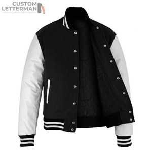 Chaquetas Varsity de Invierno con Mangas Blancas, Estilo Personalizado, en Cuero/Lana, en Oferta, Venta en Línea a Precio Económico - Product Image 2