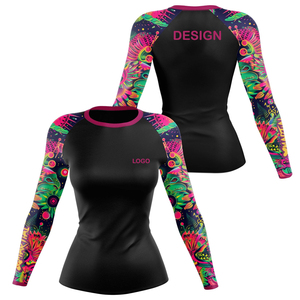 Camiseta Deportiva Personalizable para Mujer, Manga Larga, Compresión, MMA, Grappling, Jiu Jitsu, Surf, Transpirable, Secado Rápido - Product Image 6