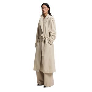 Manteau trench élégant et simple de style coréen, double boutonnage, mi-long, pour femme, idéal pour l'hiver, vente en gros. - Product Image 5