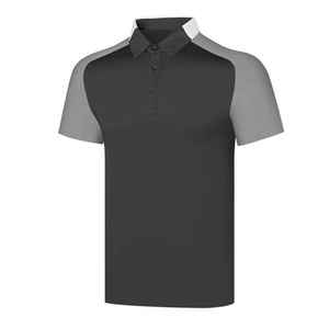 Camisas de Golf de Verano para Hombre, Tejido de Punto, Logotipo Bordado en la Parte Delantera, Manga Corta Informal, Estampado de Color Sólido para el Cuello - Product Image 1