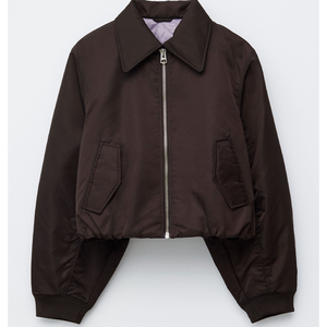 TAOP&ZA Blouson Bomber Unisexe Plissé Imprimé Écologique Respirant Zippé Réversible Imperméable Coupe-Vent Col en V - Product Image 1