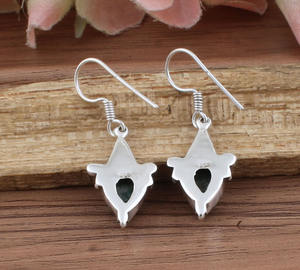 Boucles d'oreilles en amazonite naturelle, faites à la main, en argent sterling 925, boucles d'oreilles pendantes, style luxueux, bijoux pour femmes, vente en gros - Product Image 3