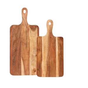 Planche à découper artisanale en bois d'acacia, vente en gros d'usine, écologique, avec poignée, pour viande et fromage - Product Image 6