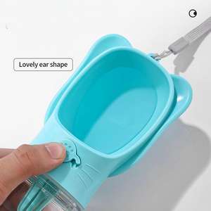 Botella de agua para perro, botella de agua portátil de viaje de plástico barata para mascotas con contenedor de comida, botella de agua para mascotas para perros - Product Image 4
