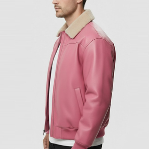 Best Design High Zipper Winter Winter <b>Jacket</b> <b>Men</b> Customized New Fashion <b>Men</b> <b>Leather</b> <b>Jacket</b> High Quality <b>Brown</b> Canvas Fabric - Product Image 6