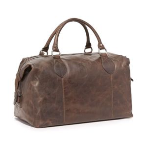 กระเป๋าเดินทางหนังสีน้ำตาลเข้มพรีเมียม สำหรับเดินทาง ออกกำลังกาย และใช้ในธุรกิจ มีสายสะพายไหล่ ขนาดใหญ่ จุของได้เยอะ - Product Image 2