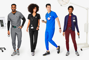 Ensemble de blouses médicales pour femmes : Haut à col en V et pantalon cargo avec 12 poches, taille élastique style yoga, tissu tricoté extensible dans les 4 sens, options personnalisables - Product Image 6