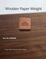 Presse-papiers en bois de luxe en forme de cube, personnalisable, décoration de bureau, cadeau promotionnel