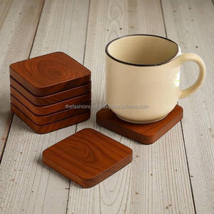 แผ่นรองแก้วไม้ทรงสี่เหลี่ยมทันสมัย น้ำหนักเบา ทำด้วยมือ ซึมซับได้ดี สำหรับกาแฟ ชา งานแต่งงาน ห้องรับประทานอาหาร ห้องครัว - Product Image 1