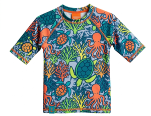 Custom Short Sleeve Rash Guard UPF 50 Sun Protection Solid Athletic <b>Swim</b> Shirt Surfing <b>Top</b> Wholesale Bulk - Product Image 4