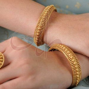 Made in <b>Pakistan</b> High Quality Gold Plated Women's Wedding Fashion Bangles Best Performance Top Grade - Product Image 3