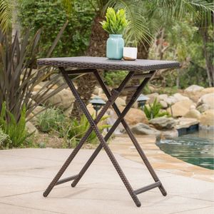 Tavolo da Bar in Rattan per Esterni - Product Image 1