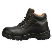 Bottes de sécurité en acier noir pour le travail dans les mines, les usines et la construction, chaussures de protection à lacets pour hommes, toutes saisons, chaussures industrielles