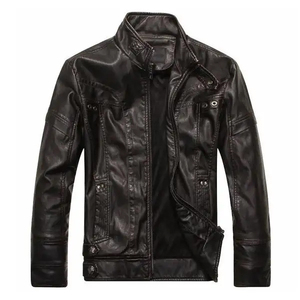 New Arrival <b>Men's</b> Windbreaker <b>Jacket</b> Breathable Best Design Wind Proof <b>Men</b> <b>Leather</b> <b>Jacket</b> Solid Color <b>jacket</b> for <b>men</b> - Product Image 2