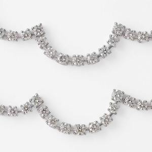 Collar de tenis de lujo de oro blanco de 14K con doble fila de diamantes cultivados en laboratorio de 18.82ct, piedras redondas, joyería fina de diseñador - Product Image 2