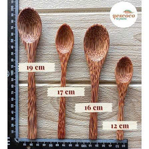 Cuillère en bois de coco artisanale de haute qualité |   Ensemble d'ustensiles écologiques plaqués or au design moderne, compatibles lave-vaisselle et recyclables - Product Image 3