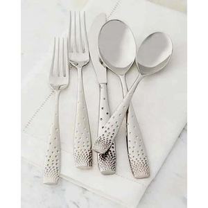 Vajilla de plata chapada en espejo pulido, mango de diseño simple completo, cubiertos de acero inoxidable, cuchillo, tenedor, cubiertos - Product Image 3