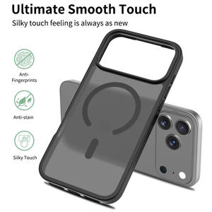 Coque de téléphone magnétique antichoc, toucher doux, finition mate TPU+PC, protection anti-chute et anti-rayures pour iPhone - Product Image 4