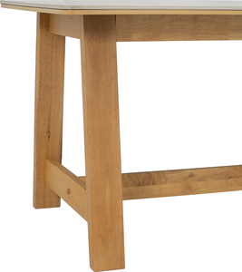 Nordic Modern Rectangular Dining <b>Table</b> with Sintered Stone <b>Top</b> <b>Wood</b> Legs Durable Design for Apartment Home Furniture Seats 6 - Product Image 4