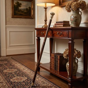 Natural Wooden Eco-Friendly Polished Brass Handle Rustic Modern Walking Sticks Canes for Gifts - Product Image 4