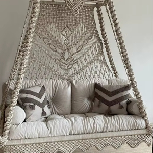 <b>Macrame</b> Double Garden Swing, <b>Hanging</b> <b>Chair</b>, <b>Hanging</b> Swing Bed - Product Image 1