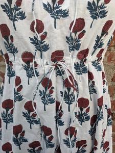 Hand Block Printed <b>boho</b> <b>dress</b> short <b>summer</b> cotton <b>dress</b> Halter Neck Short Sleeve Mini <b>Dress</b> For Women - Product Image 4