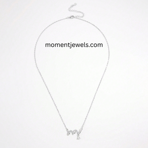 Collar con Colgante de Gotas de Agua en Plata de Ley 925 para Mujer, Chapado en Platino con Incrustaciones de Circonio, Joyería Minimalista Asimétrica - Product Image 3