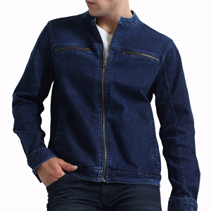 Men's Denim Jacket Classic Blue Jean Jacket Casual Streetwear Fashion Outerwear Wholesale Manufacturer Supplier <b>Coat</b> Streetwear - Product Image 6