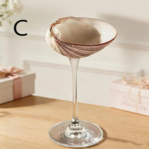 Verre à vin en coquillage, Gobelet à cocktail pour mariage en bord de mer, Coupe à martini, Cadeau pour demoiselle d'honneur, Verres en coquillage, Verre à vin en coquillage, Cadeau de mariage en bord de mer - Product Image 1