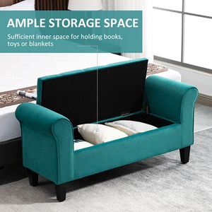 Elegant Green Tufted Storage Ottoman Bench Folding Design Ottoman <b>Stool</b> for Home <b>Office</b> Bedroom Apartment or Hospital Use - Product Image 5