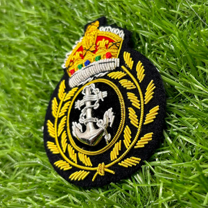 Écussons classiques en feuille d'or, cousus main, crêtes en fil métallique, badges faits à la main, patchs pour uniforme et casquette - Product Image 2