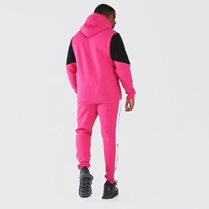 New Design Men Streetwear Hooded Casual Pullover <b>Tracksuits</b> High Quality Breathable Comfortable Solid 100% Cotton Lightweight - Product Image 4