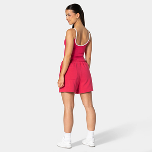 Shorts décontractés pour femmes en polaire de qualité supérieure, logo personnalisé brodé, taille élastique, coupe-vent, respirant, polyester/coton - Product Image 1