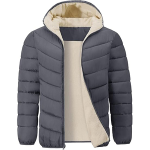 Classic Hooded Puffer <b>Jacket</b> With Quilted Pattern And Zipper For Womens Winter Season - Product Image 1