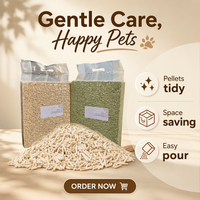 Litière pour chat en tofu en gros sous marque privée, fournisseur OEM, emballage personnalisé, litière agglomérante pour importateurs et détaillants d'animaux de compagnie