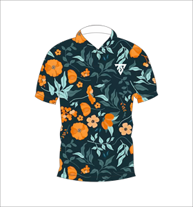 Polo pour homme à imprimé floral tropical foncé, manches courtes, col boutonné, décontracté, respirant et léger pour l'été - Product Image 4