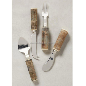 Juego de Cubiertos Clásico Dorado con Mango de Resina, Cuchara, Tenedor y Cuchillo de Acero Inoxidable, Vajilla al por Mayor para Comedor Fino, Decoración para el Hogar y la Cocina - Product Image 5