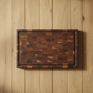 Planche à découper en bois de noyer rectangulaire avec poignée, plateau de service réversible, gravure personnalisée M Famille Miller - Product Image 2