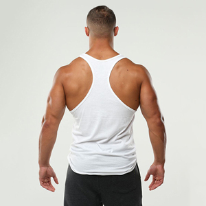 Débardeur de sport oversize pour homme en coton épais, coupe décontractée, effet délavé, avec logo personnalisé - Product Image 6